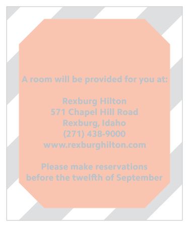 Ribbon & Stripes Accommodation Cards