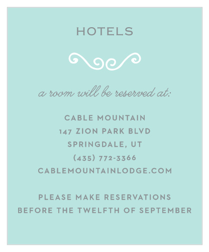 Classy & Curly Accommodation Cards
