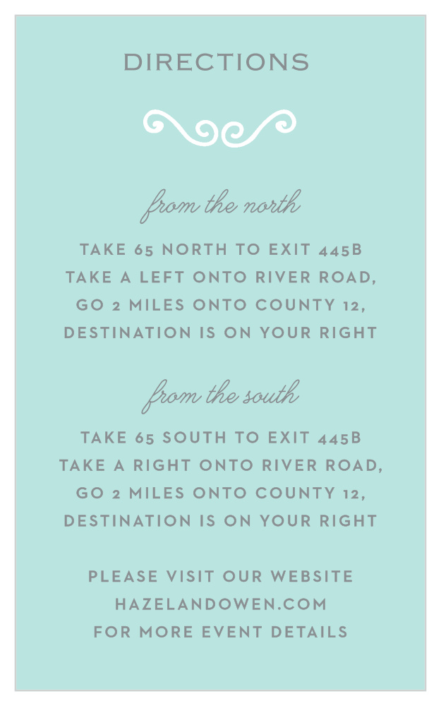 Classy & Curly Direction Cards
