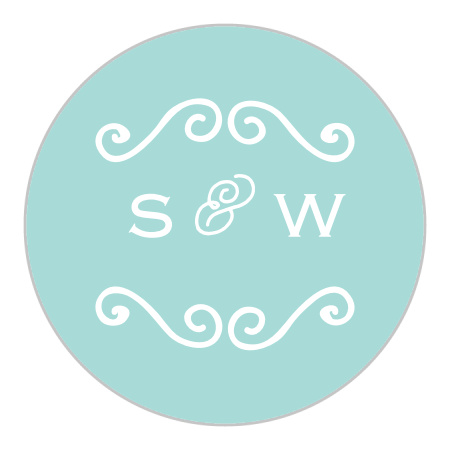 Classy & Curly Wedding Stickers