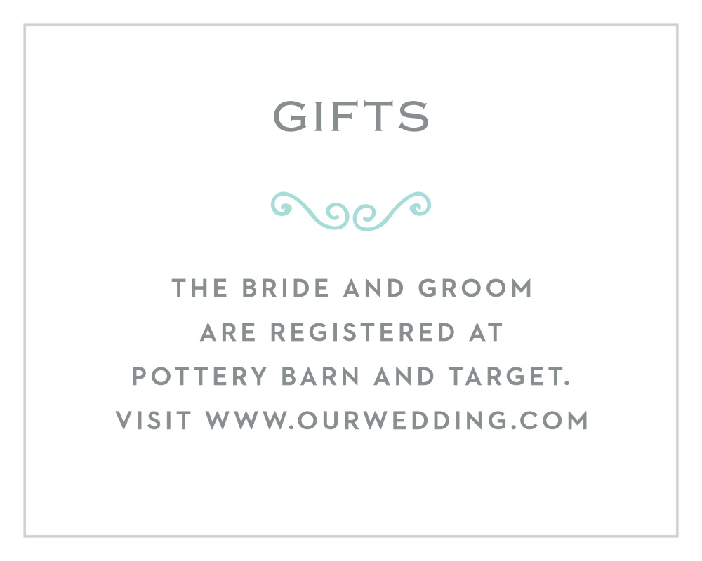 Classy & Curly Registry Cards