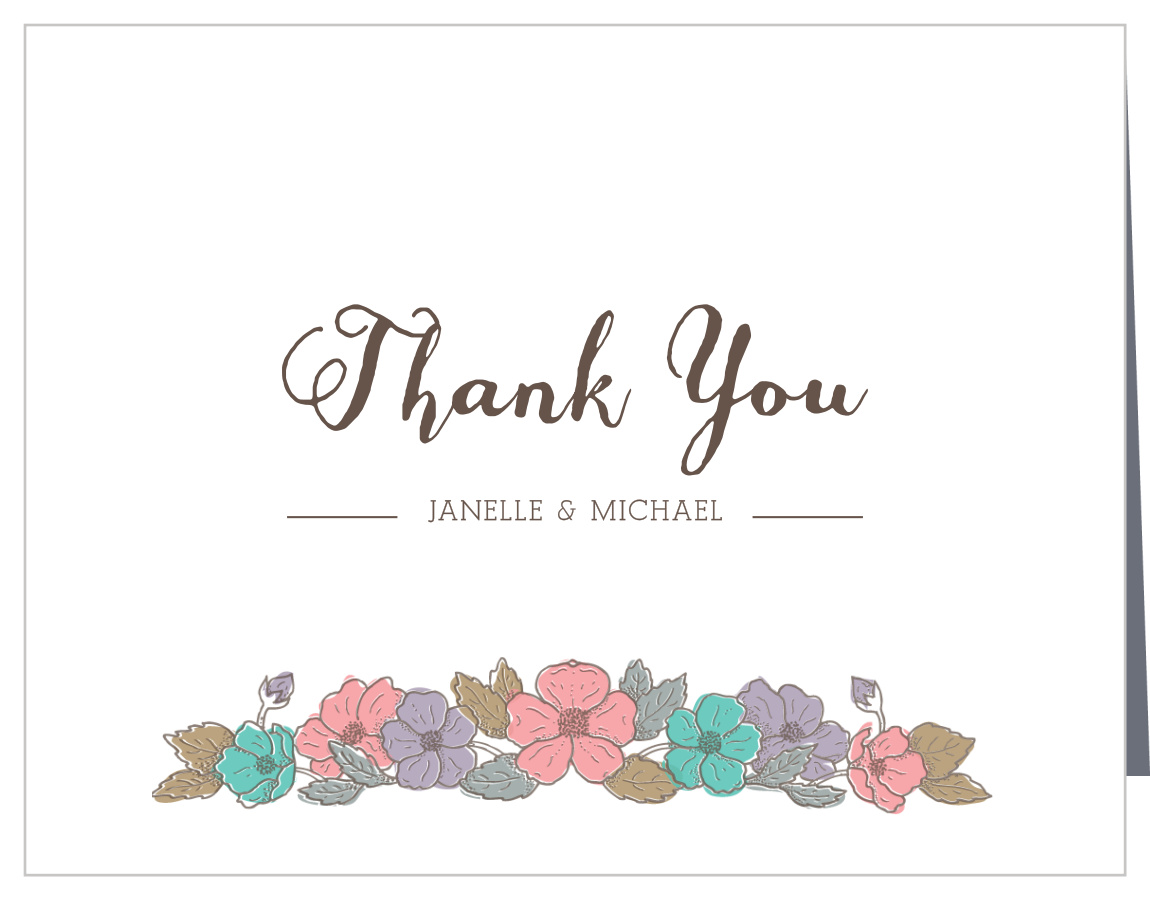 Proper Painterly Wedding Thank You Cards