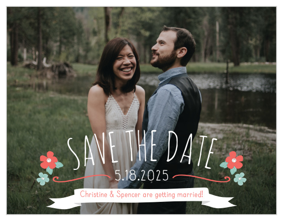 The Live and Love Save-the-Date Cards as well as the rest of the wedding suite are reminiscent of a fairy tale with it's enchanting illustrations, your loved ones won't want to miss out on the magic as you begin your happily ever after!