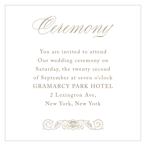 Lace Couture Ceremony Cards
