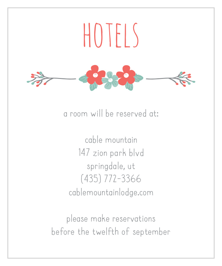 Live & Love Accommodation Cards
