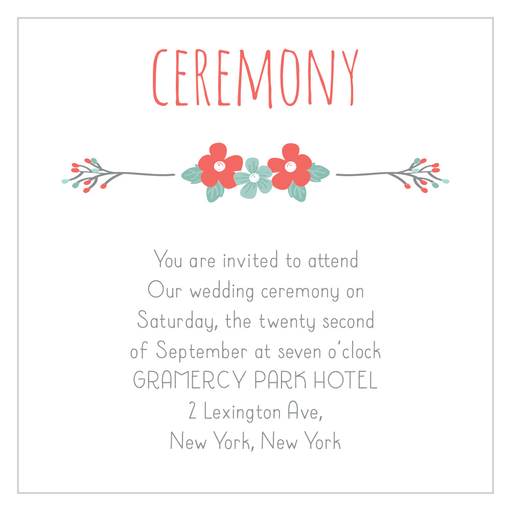 Live & Love Ceremony Cards