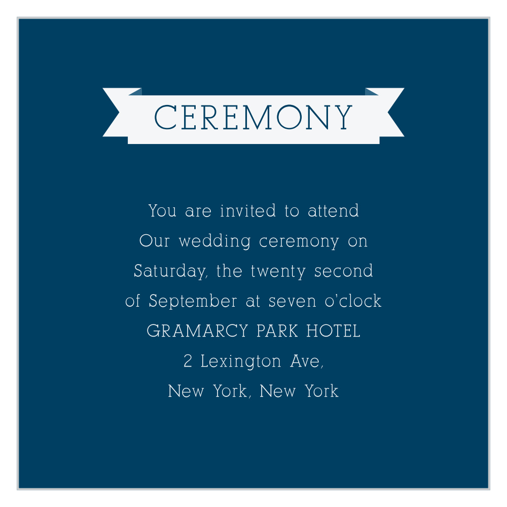 My Dear Ceremony Cards