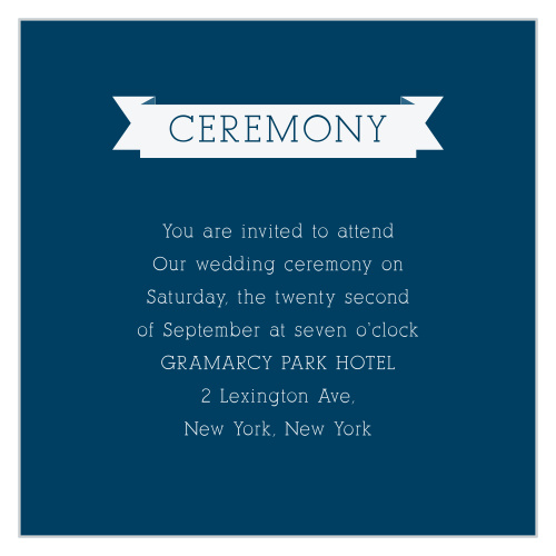 My Dear Ceremony Cards
