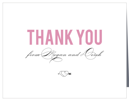 Just My Type Wedding Thank You Cards