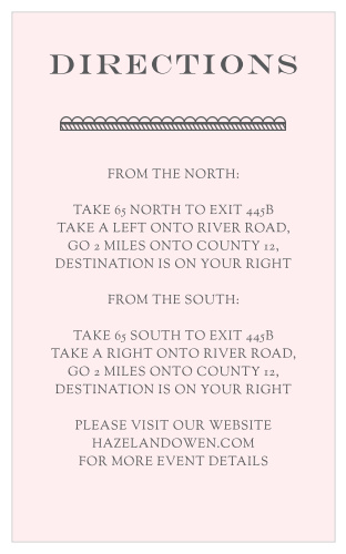 Rosette Border Direction Cards