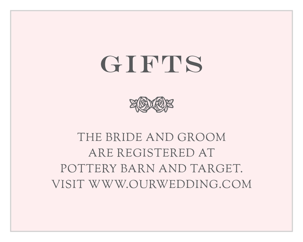Rosette Border Registry Cards