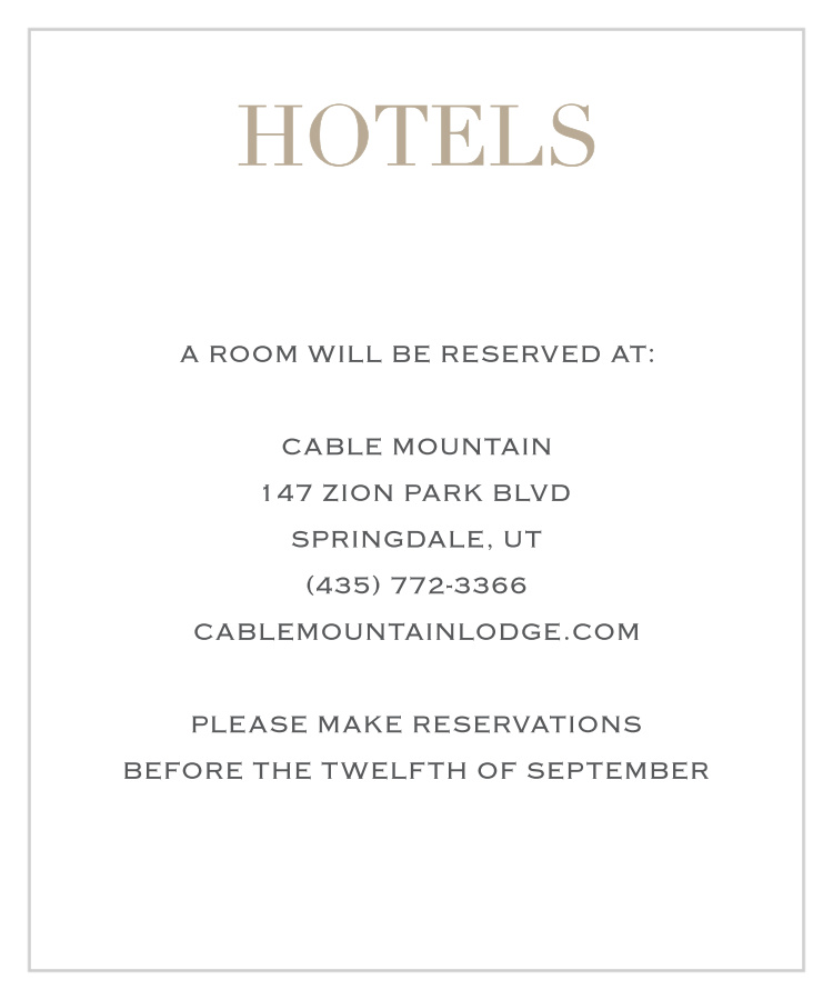 Simply Modern Accommodation Cards