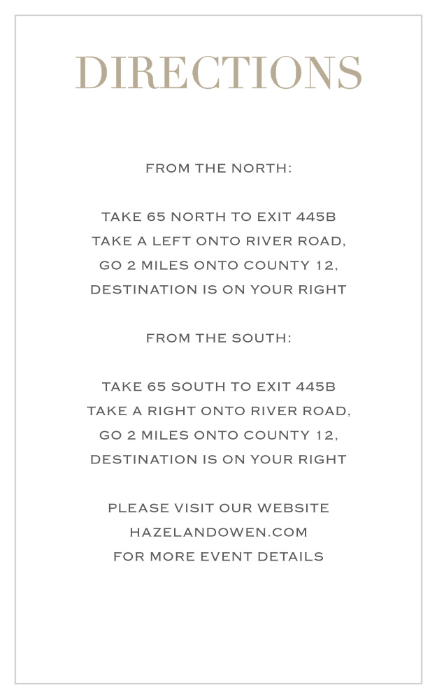 Simply Modern Direction Cards