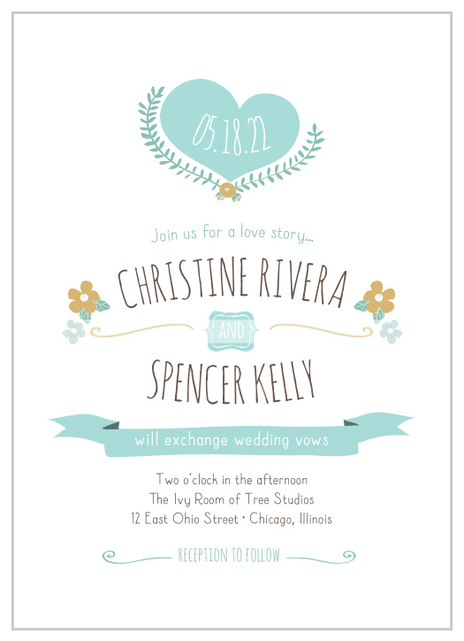 The Live and Love Foil Wedding Invitations as well as the rest of the foiled wedding suite are reminiscent of a fairy tale with it's enchanting illustrations, your loved ones won't want to miss out on the magic as you begin your lives together!