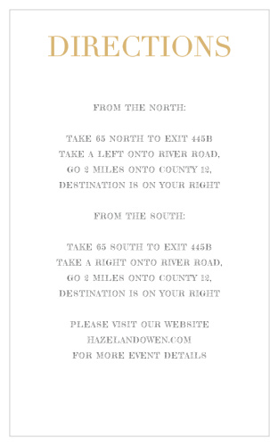 Simply Modern Foil Direction Cards