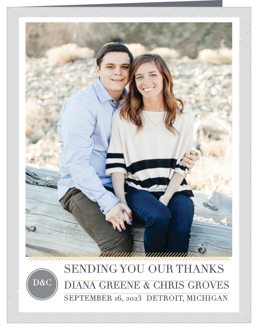 Simply Modern Foil Wedding Thank You Cards
