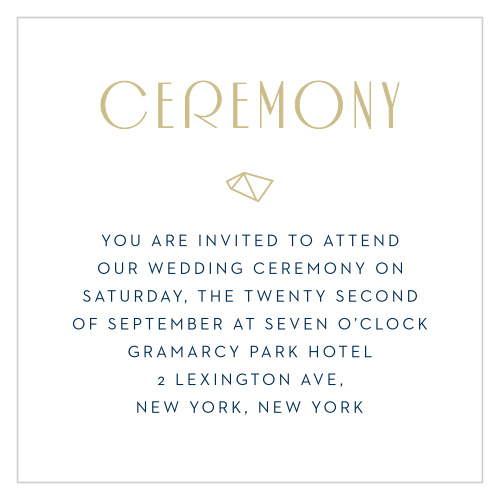 Modern Deco Ceremony Cards