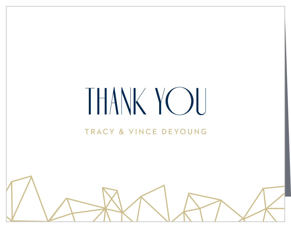 Modern Deco Wedding Thank You Cards