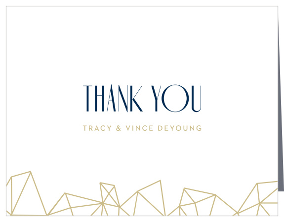 Modern Deco Wedding Thank You Cards