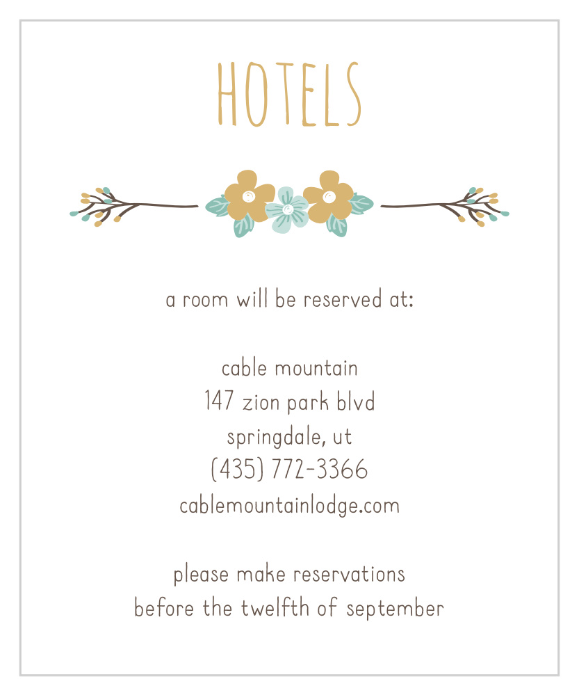 Live & Love Foil Accommodation Cards