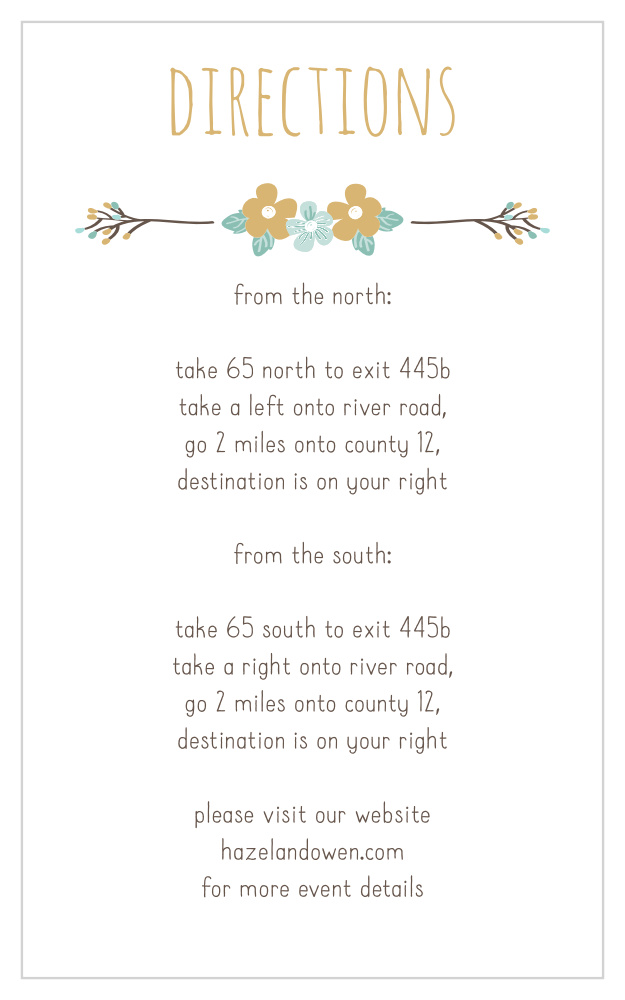 Live & Love Foil Direction Cards