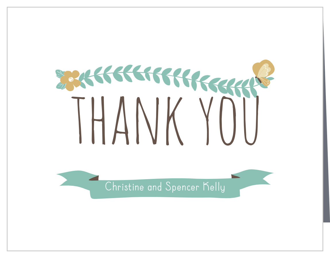 Live & Love Foil Wedding Thank You Cards