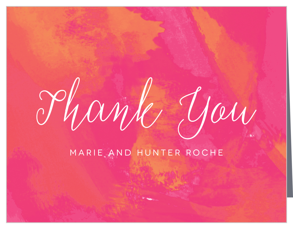 Splashy Watercolor Wedding Thank You Cards