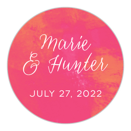Splashy Watercolor Wedding Stickers