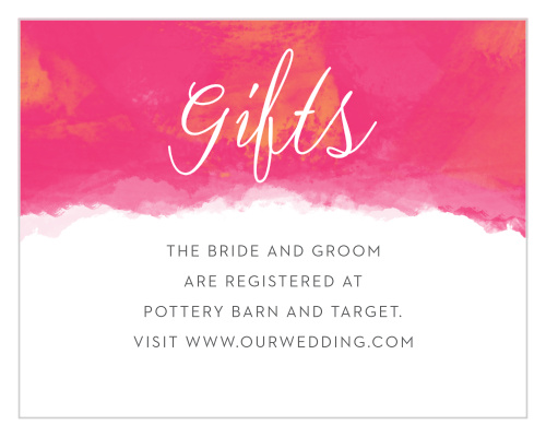 Splashy Watercolor Registry Cards