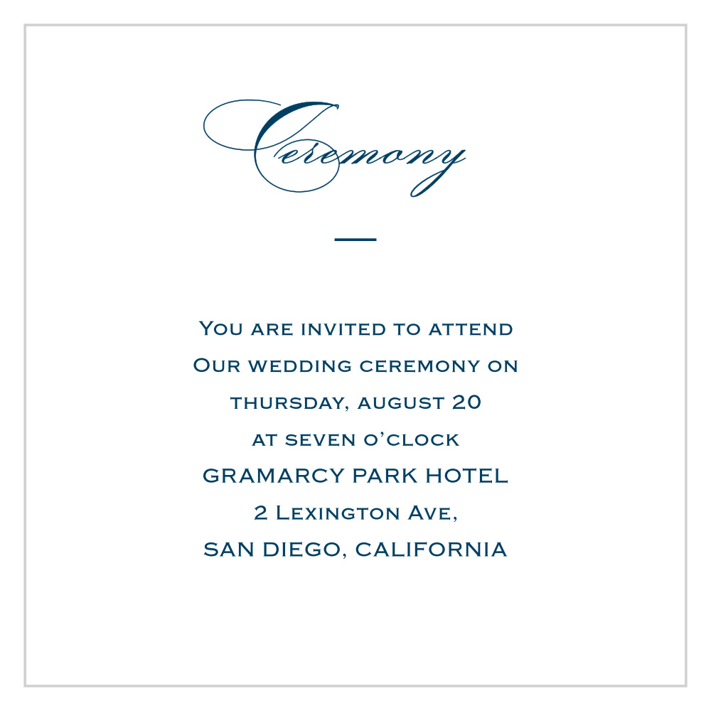 Botanic Border Ceremony Cards