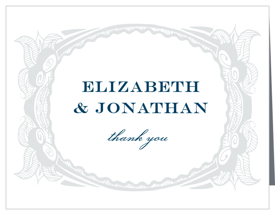 Botanic Border Wedding Thank You Cards