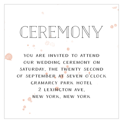 Brooklyn Loft Ceremony Cards