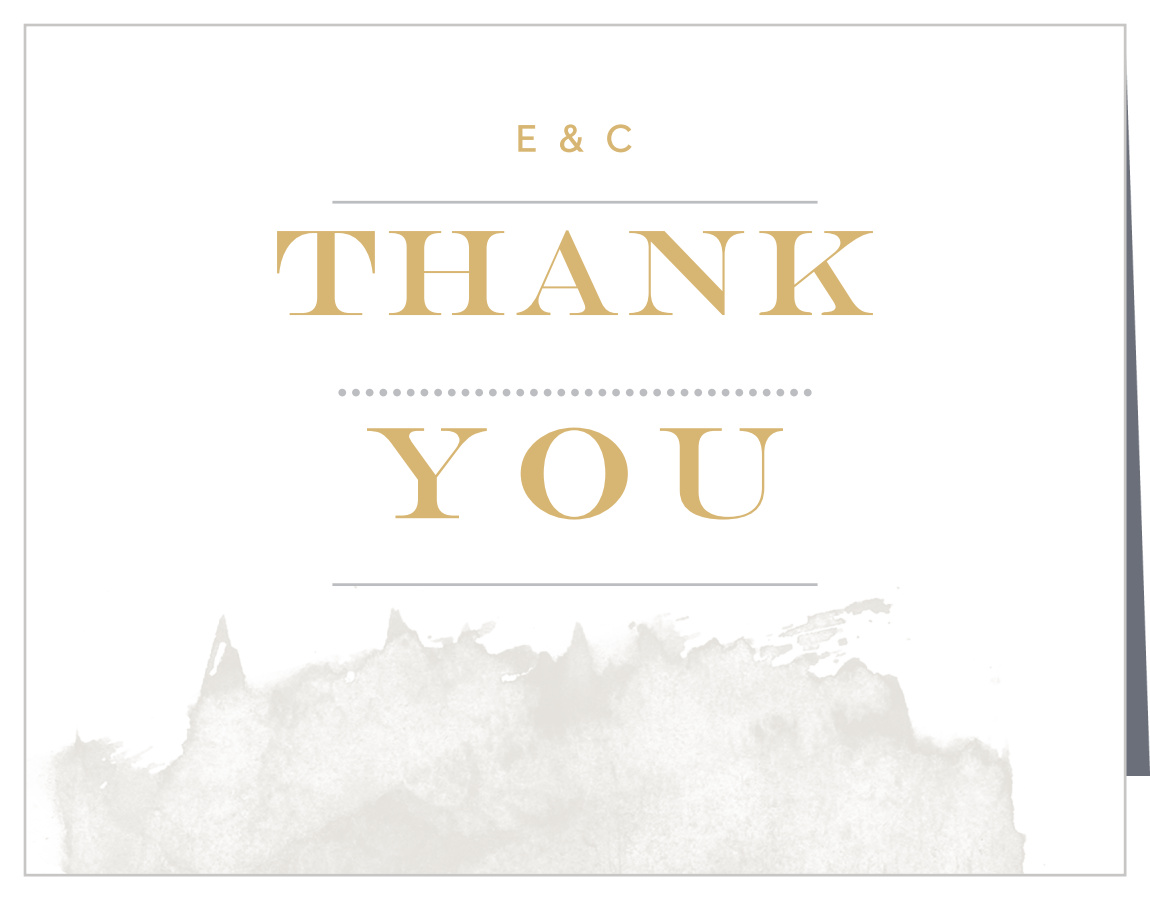 Modern Gold Foil Wedding Thank You Cards