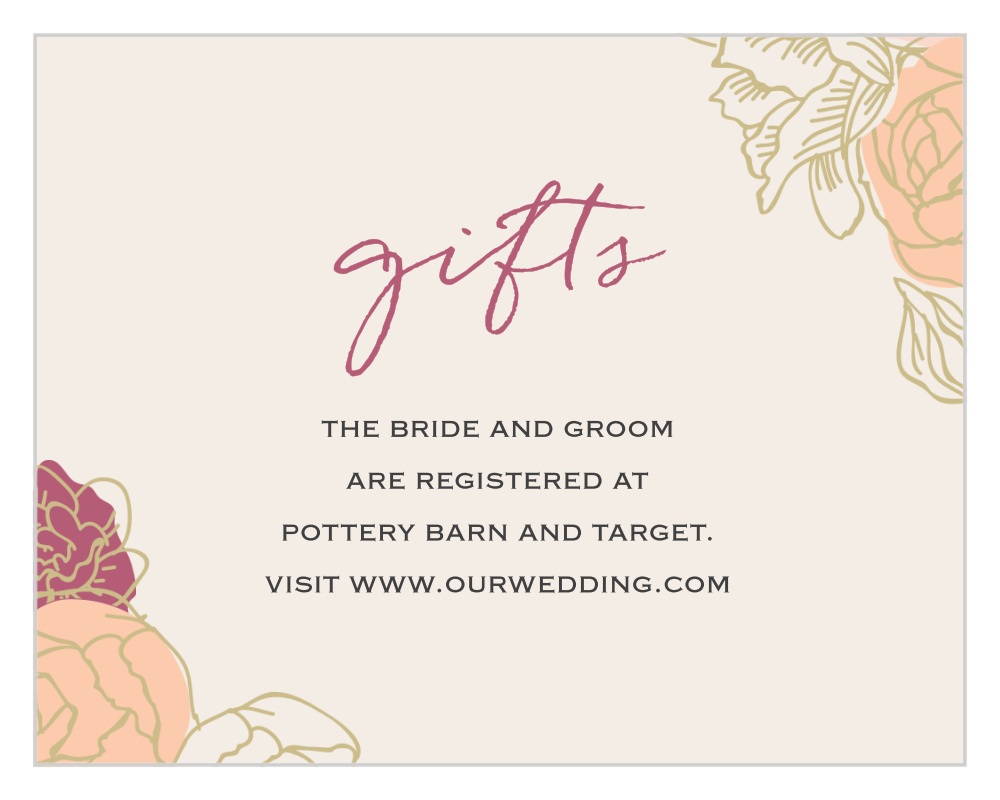 Elegant Blooms Registry Cards