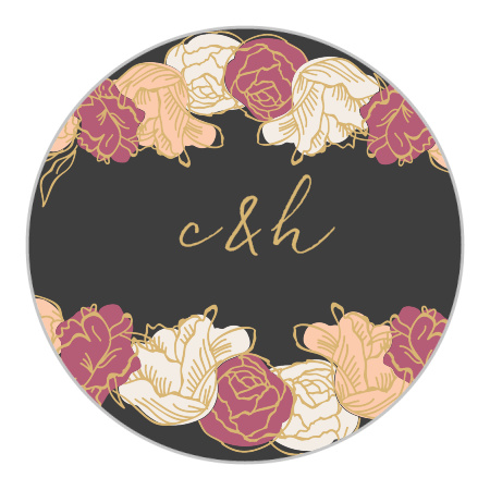 Elegant Blooms Foil Wedding Stickers