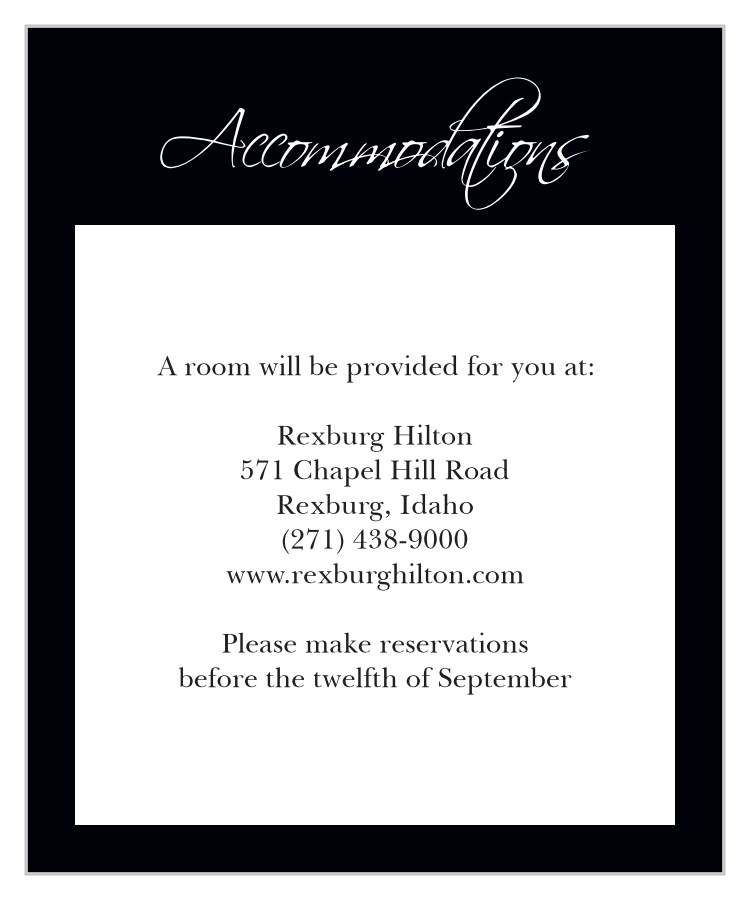 Forever Modern Accommodation Cards
