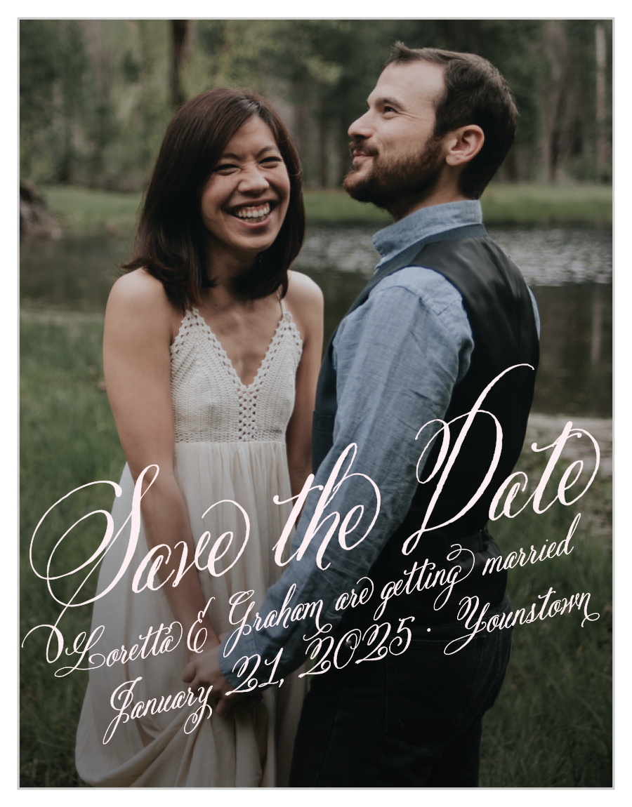 Elegant Chalkboard Save the Date Cards