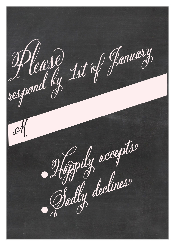Elegant Chalkboard Response Cards