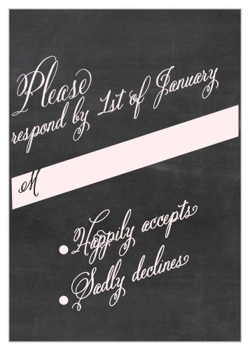 Elegant Chalkboard Response Cards