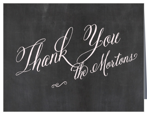 Elegant Chalkboard Wedding Thank You Cards