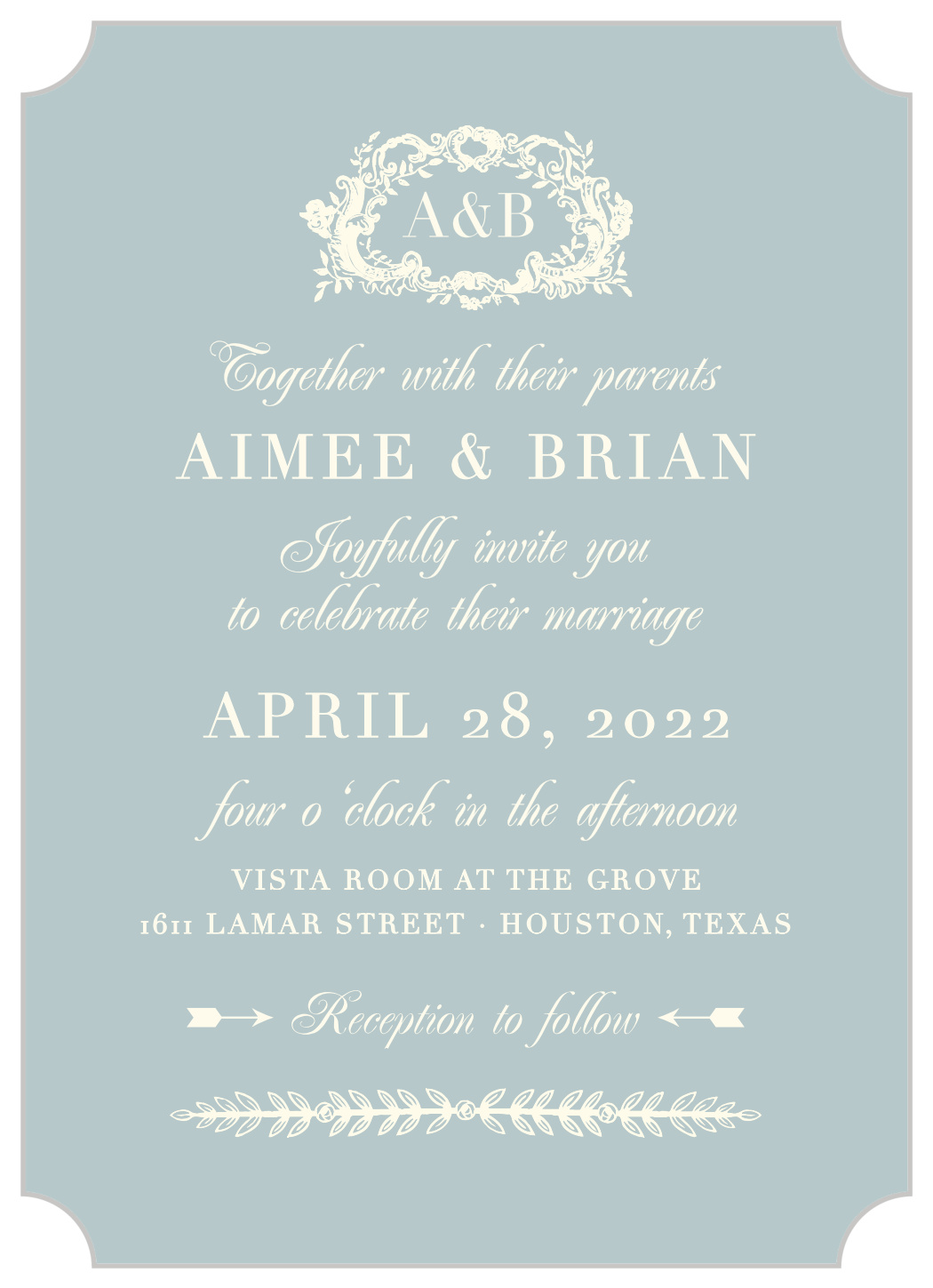 In Cursive Wedding Invitations