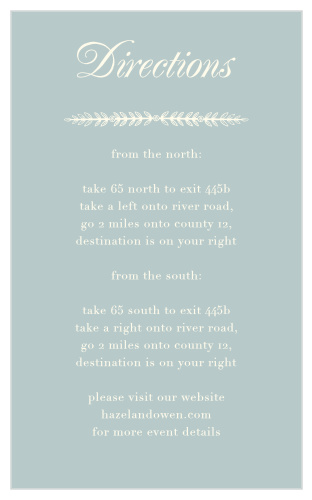 In Cursive Direction Cards