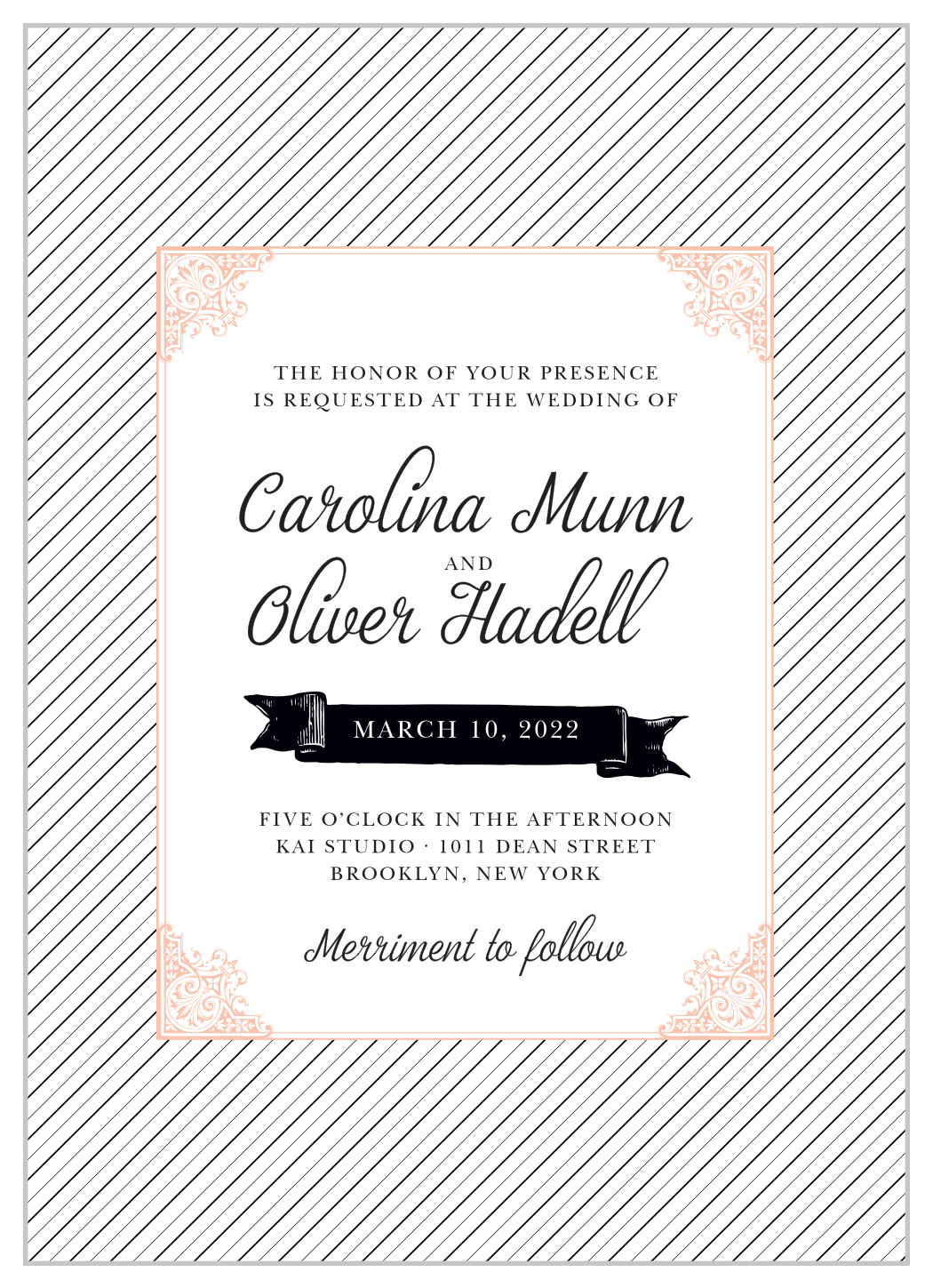 Fine Line Wedding Invitations