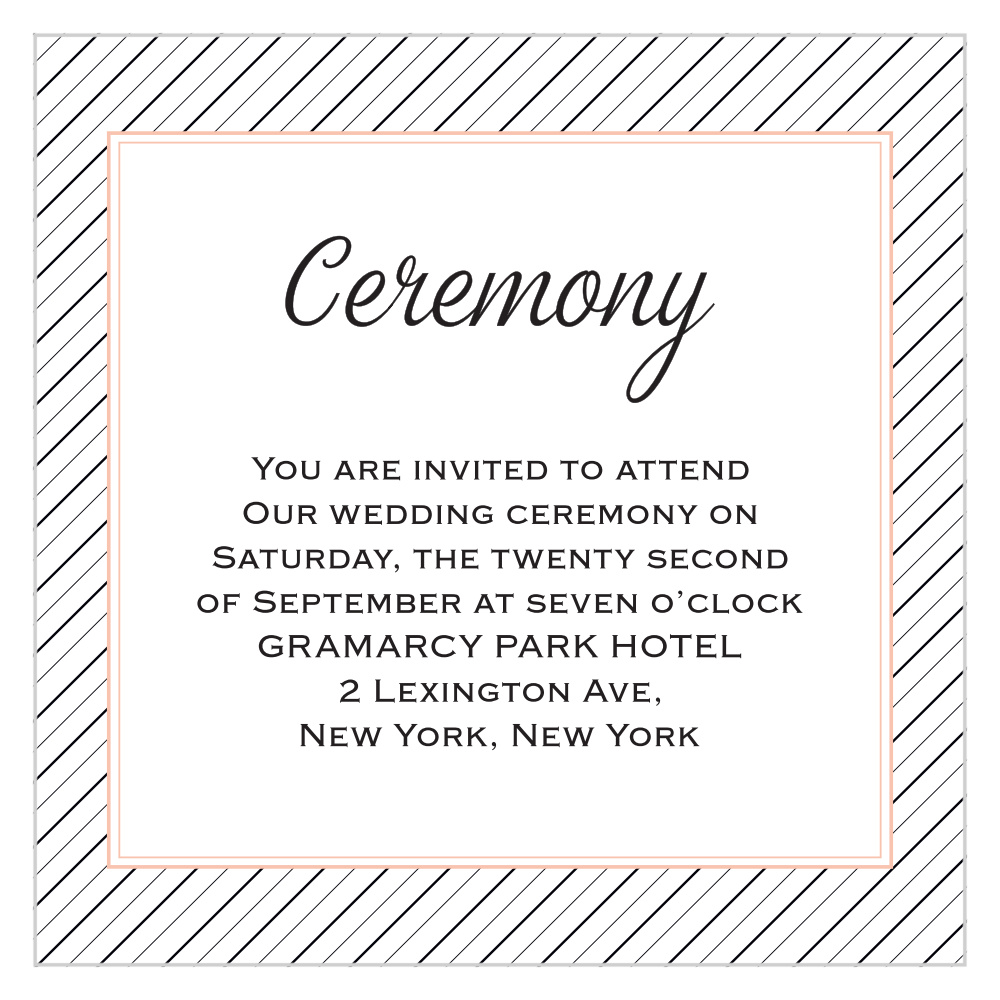 Fine Line Ceremony Cards