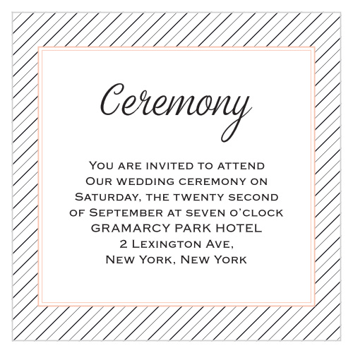 Fine Line Ceremony Cards