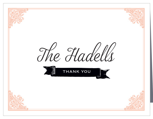 Fine Line Wedding Thank You Cards