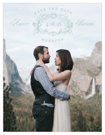 Ensure that your friends and family know when your wedding will be using the In Cursive Photo Save-the-Date Magnets.