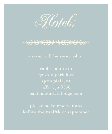 In Cursive Accommodation Cards