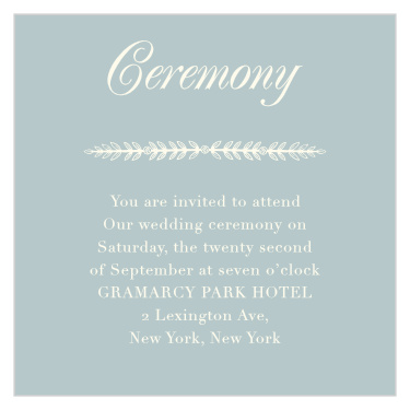 In Cursive Ceremony Cards