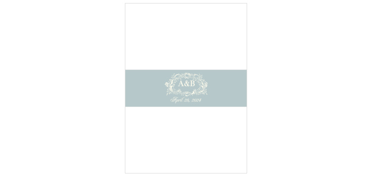 In Cursive Wedding Belly Bands